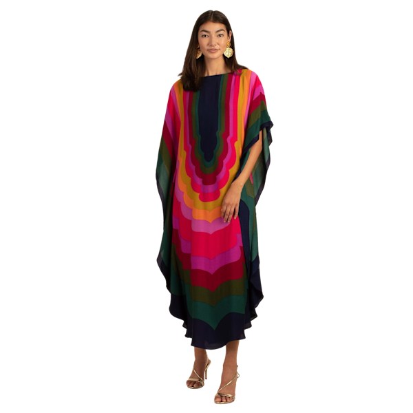 Kvindes Regnbue Plus Size Strandskjorte Kjole Green