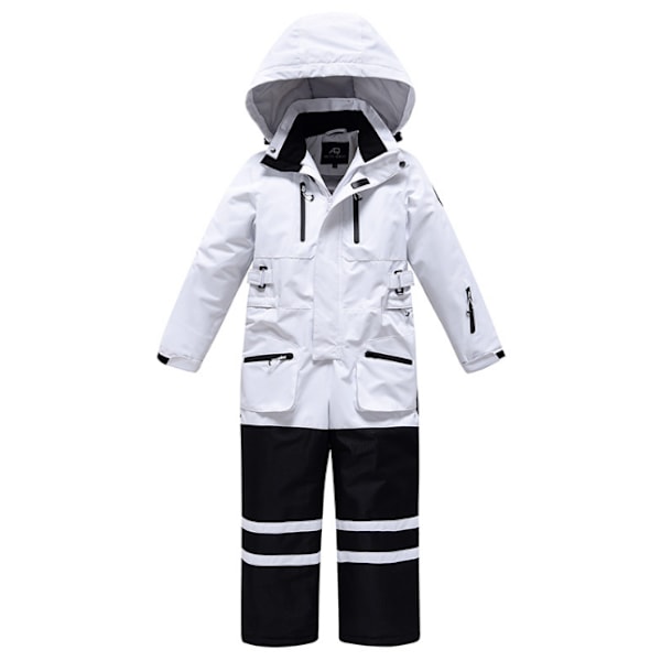 Barn One Piece Snowsuits Overall Skidoveraller Jackor white 110