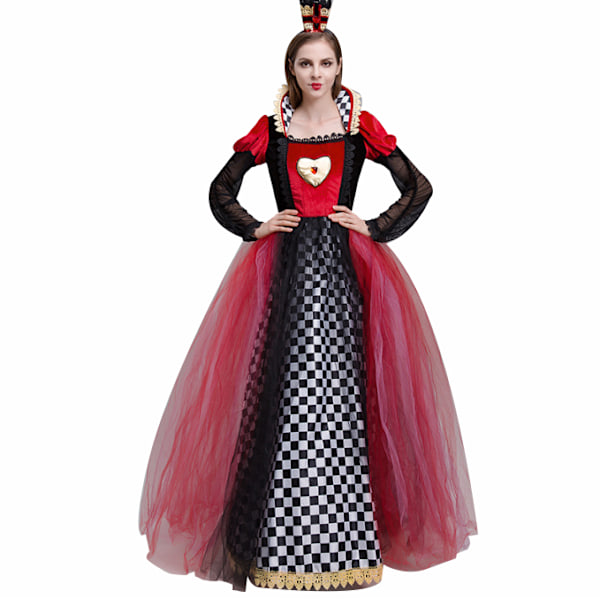 Kvinnors Queen Of Hearts kostym Halloween M