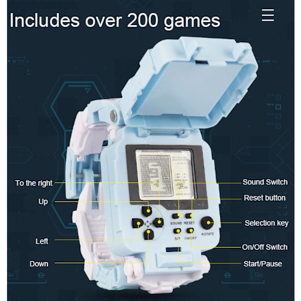Robot Transformer -lastenkello Blue