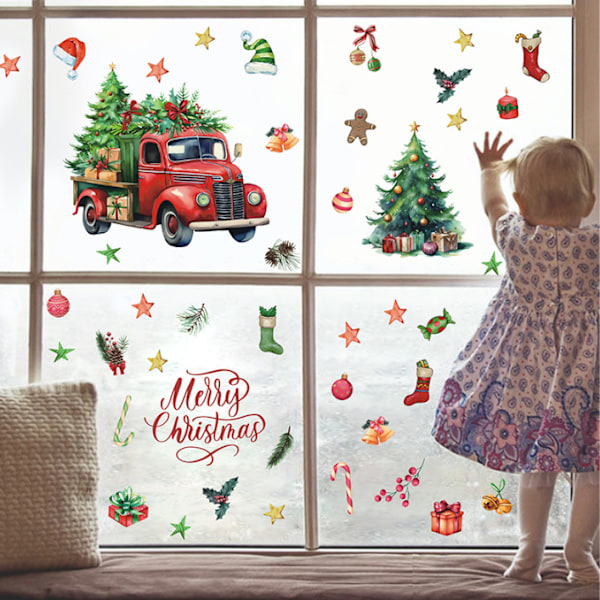 43 st julvita snöflingor fönsterklistermärken dekaler prydnader 43PCS
