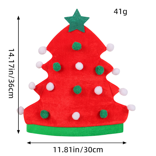 2 st Unisex Julgran Hatt 30*36CM