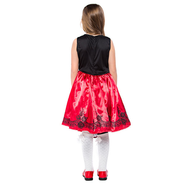 Flickor Halloween Dräkt Röd Little Girl Hood Dräkt L