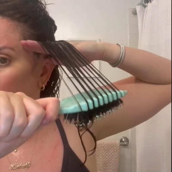 Borste för lockigt hår - Bounce Curl Brush, Definierande stylingborste för att reda ut BEIGE