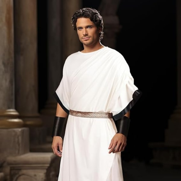 Gresk Toga Kostyme for Par - Kles for Mann og Kvinne Men M