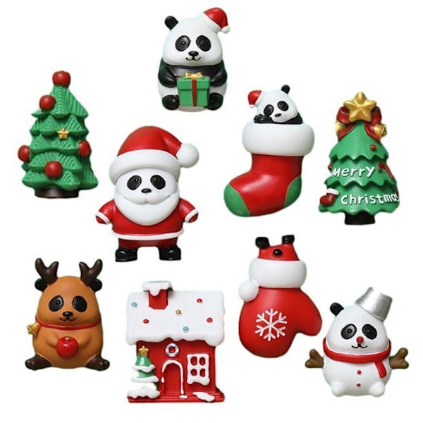 9 kpl Jouluaiheisia Resin-Magneetteja Jääkaappitarroja 9PCS