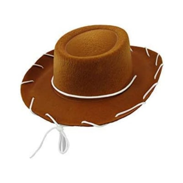 Lasten Punainen Huopa Cowboy-hattu Brown