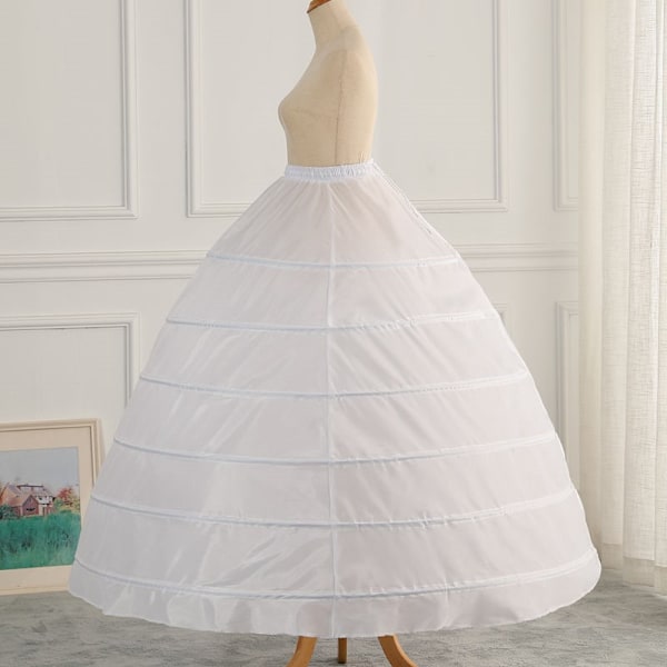 Petticoat for kvinner - Mermaid Petticoat, Fiskestjert Underskjørt, Gulvlang Trompet Crinoline C