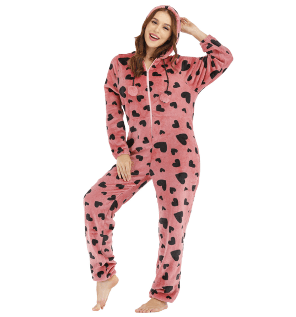 Långärmad jumpsuit för kvinnor Bodysuit Sovkläder S