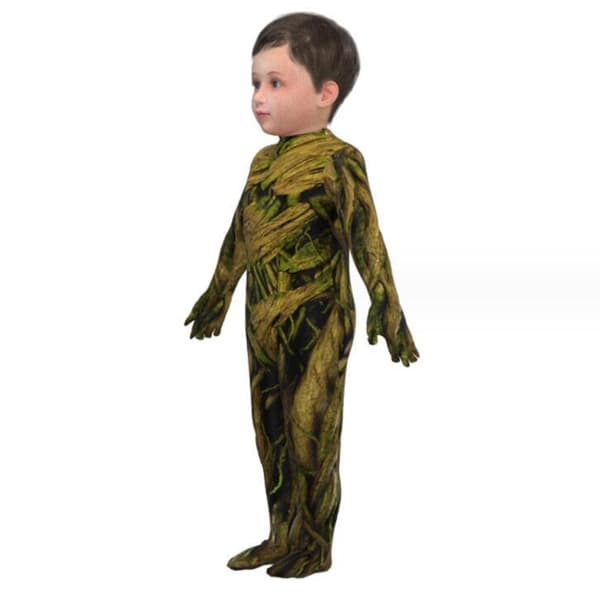 Børne Groot Jumpsuit Kostumer Halloween med Maske 140