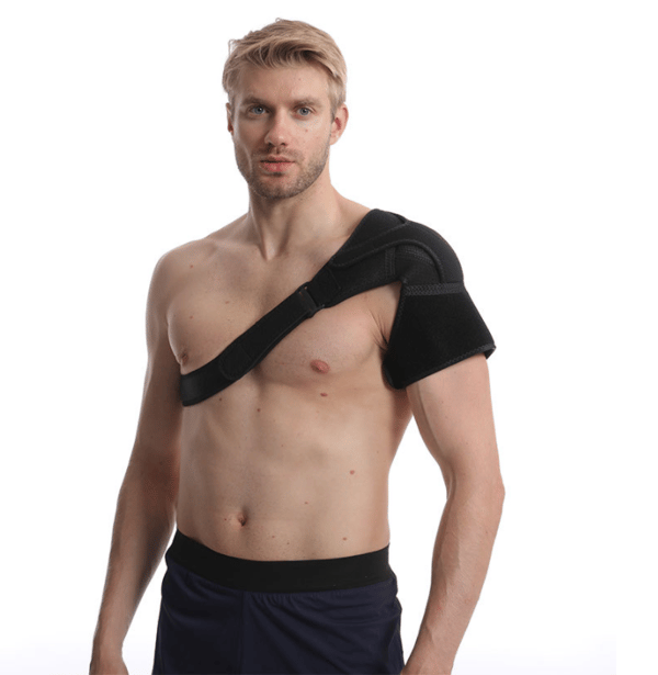 Justerbar rem sport axelskydd enkel axel black m