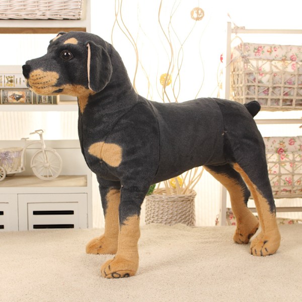 Plushdjur i svart labrador/pitbull-mix 60cm