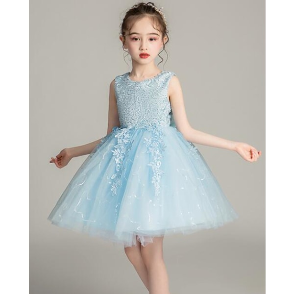 Spetssida Princess Tutu barnklänningar Blue 110CM
