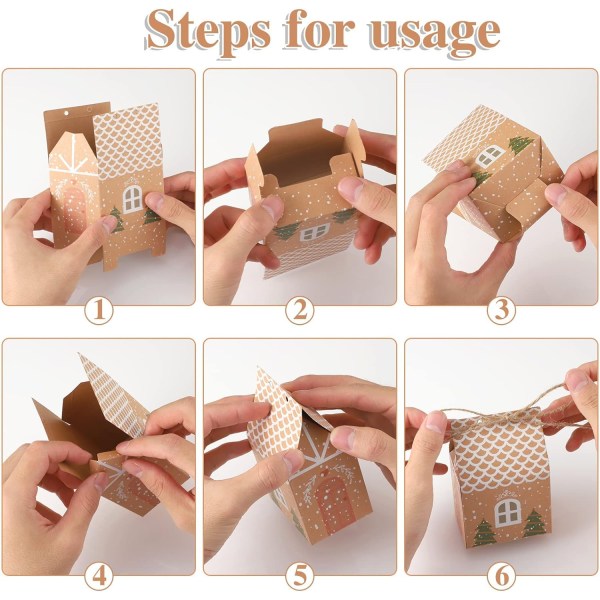40 stykker Mini Julegaveesker Gaveposer 40PCS