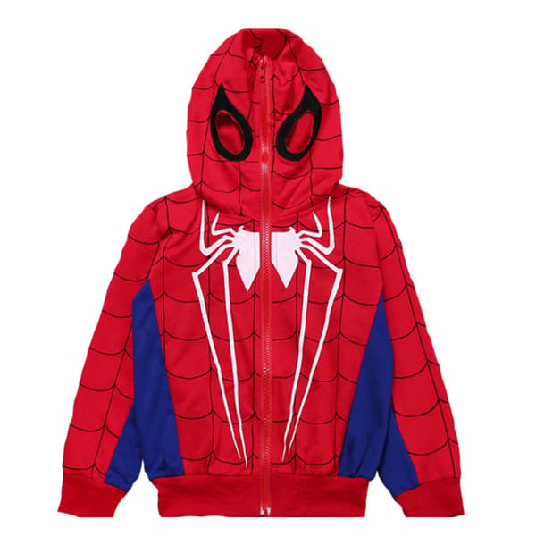 Spider-Man Grafisk 2-delt Sæt, Drenge Pullover Hættetrøje & Joggingbukser Sæt BLUE 120CM