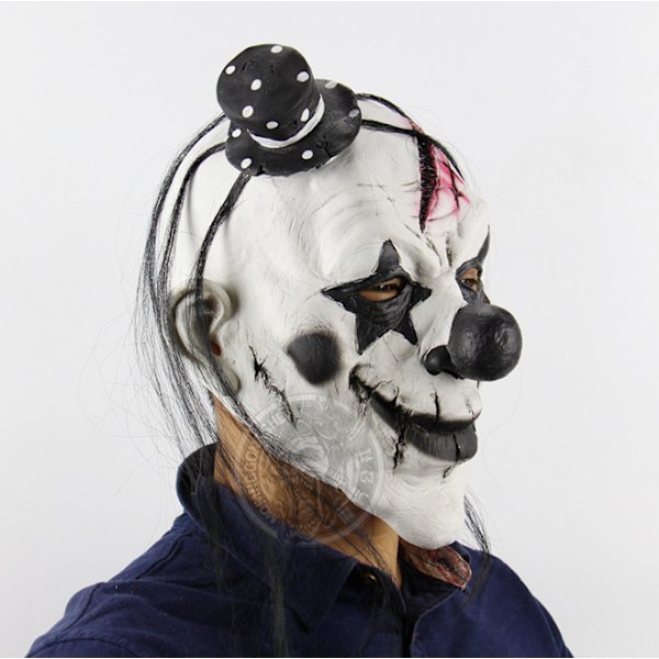 Clown Mask, Halloween Latex Clown Mask black white