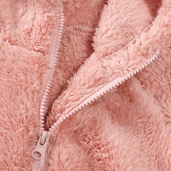 Vintervarme Frakker til Småbørn med Kunstig Pels og Fleece Pink 110