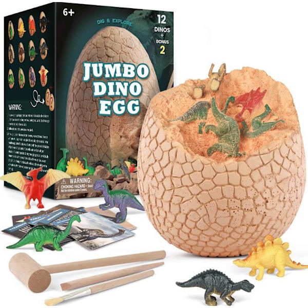Jätte dinosaurieägg set 16*20cm