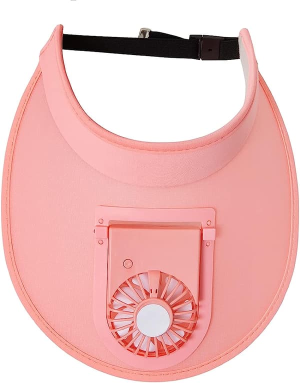 Solskyddsmössor med fläkt, trehastighetsjustering Pink