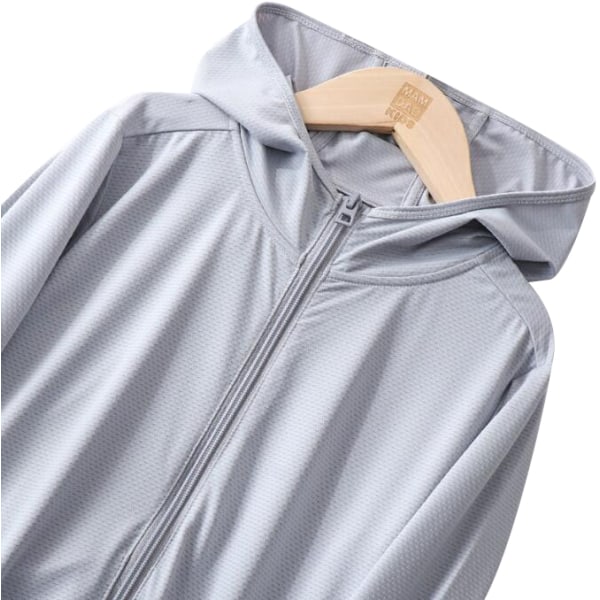 Solskyddsjacka med huva för pojkar, flickor grey 110cm