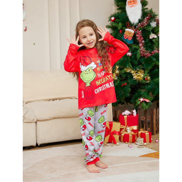 Grinch Julepyjamas - Matchende Familiepyjamas for Voksne og Barn Kid 3T