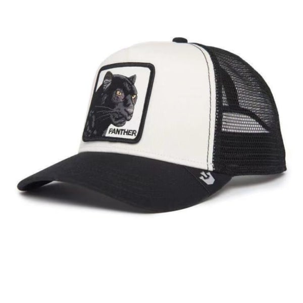 Trucker Hatt med broderad patch med mesh för djur White Leopard