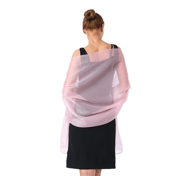 Bløde Chiffon-Sjal, -Slør og -Wrap til Aftenskjoler pink