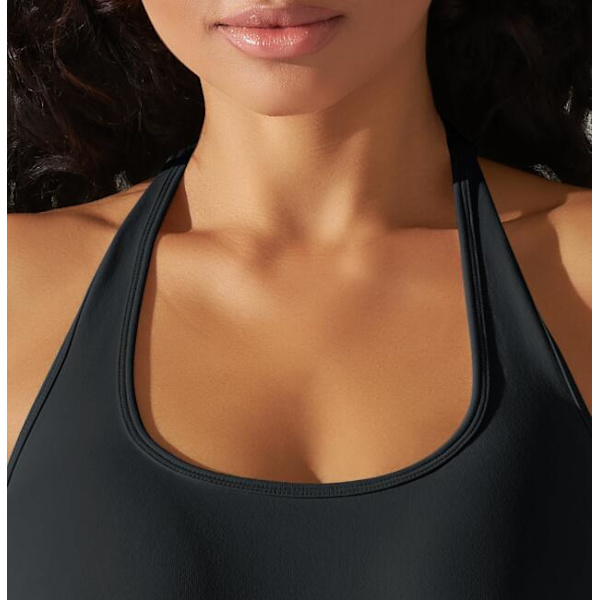 Solid Färgad Stretch Yoga Kläder Black L