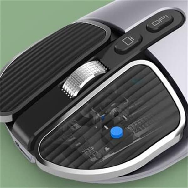 Trådlös Bluetooth-mus med 2.4G-mottagare Silver