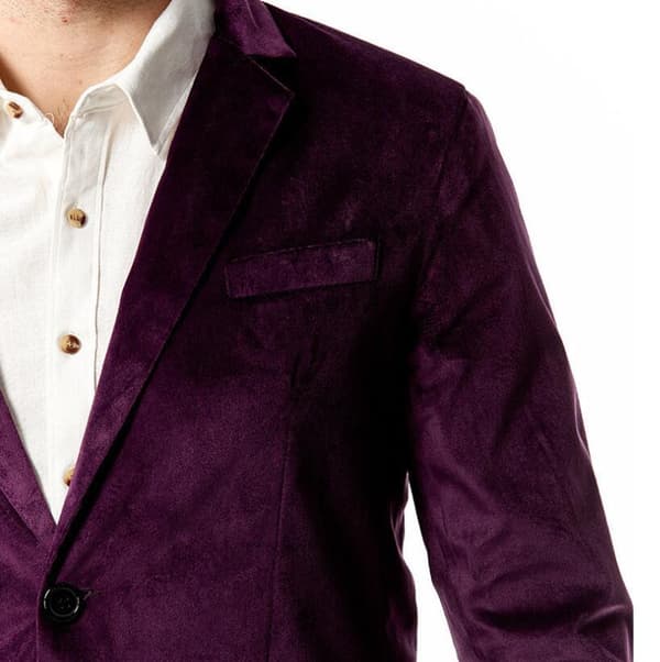 Riviera kostymjacka för män med V-ringad Purple l