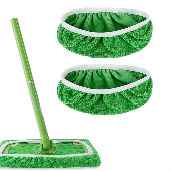 Swiffer Sweeper Mop Udskiftningspuder, Klud til Swiffer Gulvmopper, Genanvendelig Gulvmopp Betræk 2Pcs