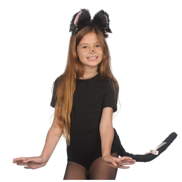 Cat Ear Pannband Bowtie Tail Cat Cosplay Set style2