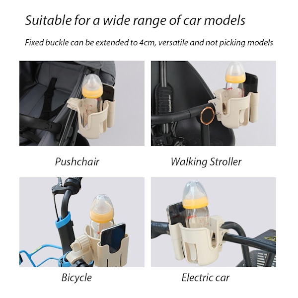 Kopholder til Barnevogn med Telefonholder, Cykelkopholder Yellow