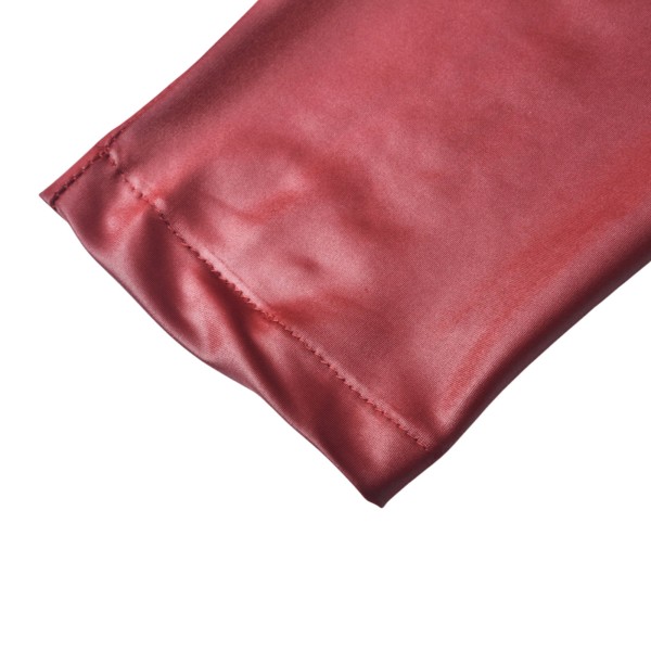 Leggingsbyxor i konstläder för kvinnor wine red M