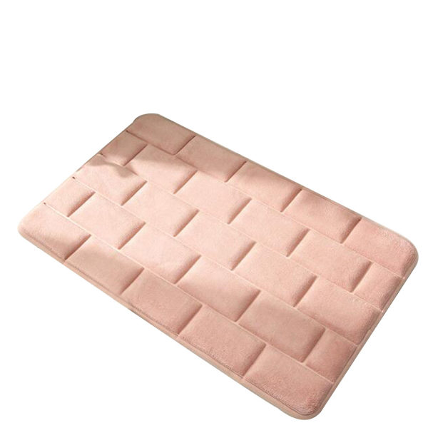 Superabsorberende Hurtigtørrende Badeværelsessvamp Gulvmåtte Pink 40*60CM