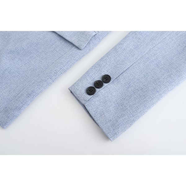 Slim Fit kavaj för män, lätt kostymjacka, 1 knapp blue M