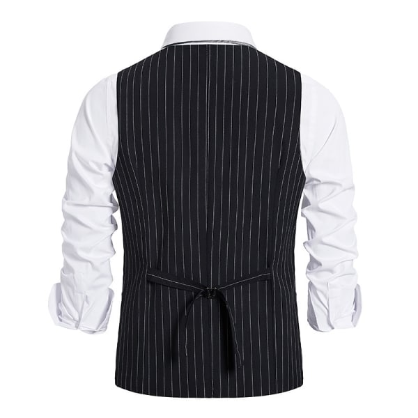 Herrevest Slim Fit Waistcoat Forretningsvest Black L