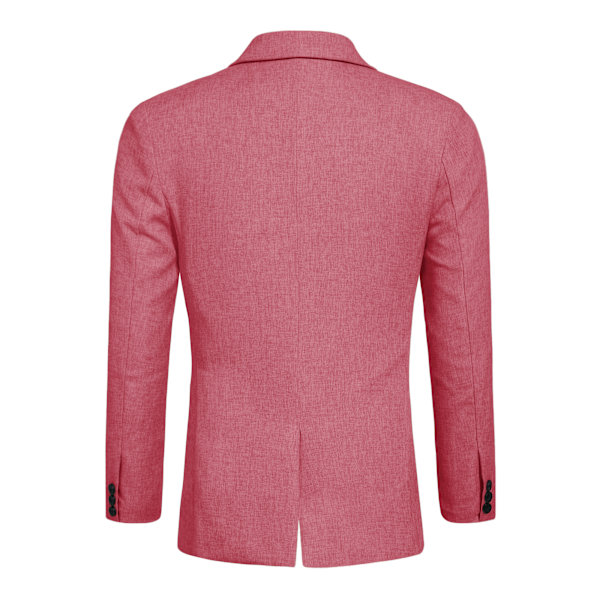 Slim Fit kavaj för män, lätt kostymjacka, 1 knapp pink M