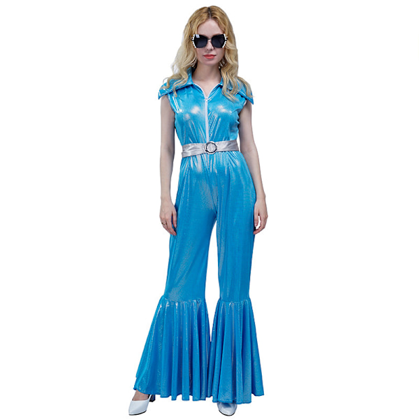 Voksen 70-talls Disco Kostyme for Kvinner, Disco Jumpsuit