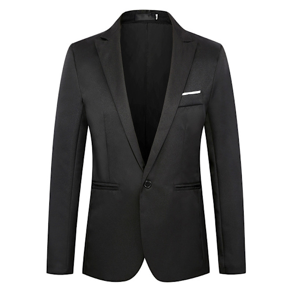 Miesten Slim Fit Business Casual -takki Black XS