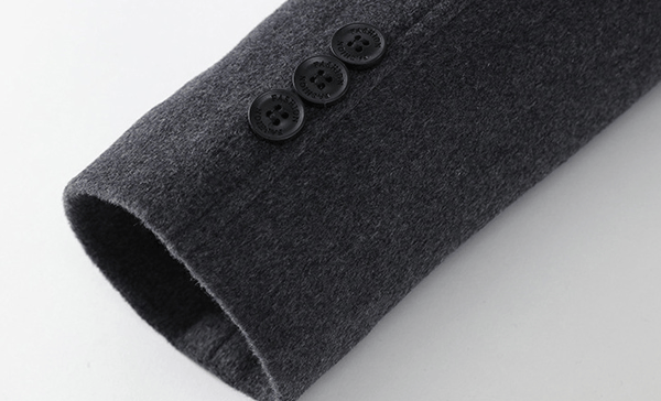 Ullrock för män Lång trenchcoat överrocksjacka grey XL