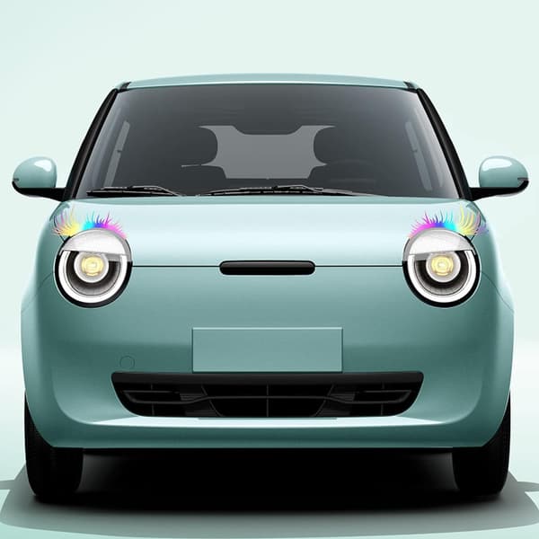 2 Par Eyelash-Dekaler til Bilens Frontlykter Colorful Laser