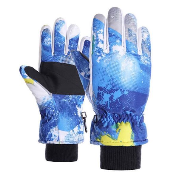Vattentäta snöhandskar för barn Sportskidhandskar för pojkar, flickor blue