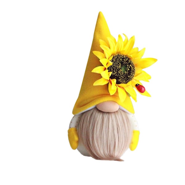 Ansiktslösa docka bi solros söta docka ornament Yellow