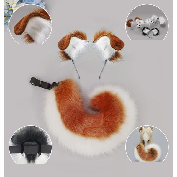 Hundöron Hårband Valpöron Hårdiadem White 1PCS