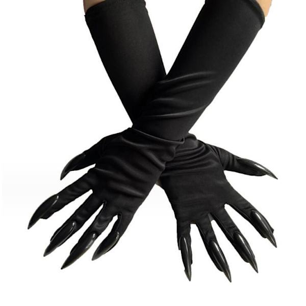 Sorte Katteklo-Håndsko Halloween Tilbehørshandsker Black