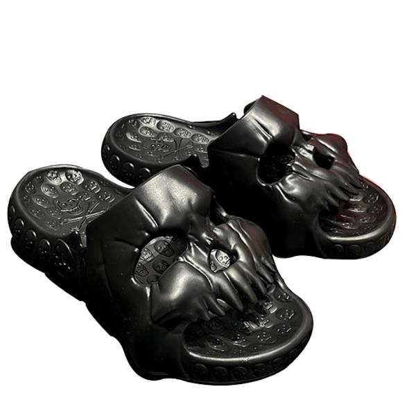 Skull Tofflor Sliders, Roliga Skull Tofflor black 40-41
