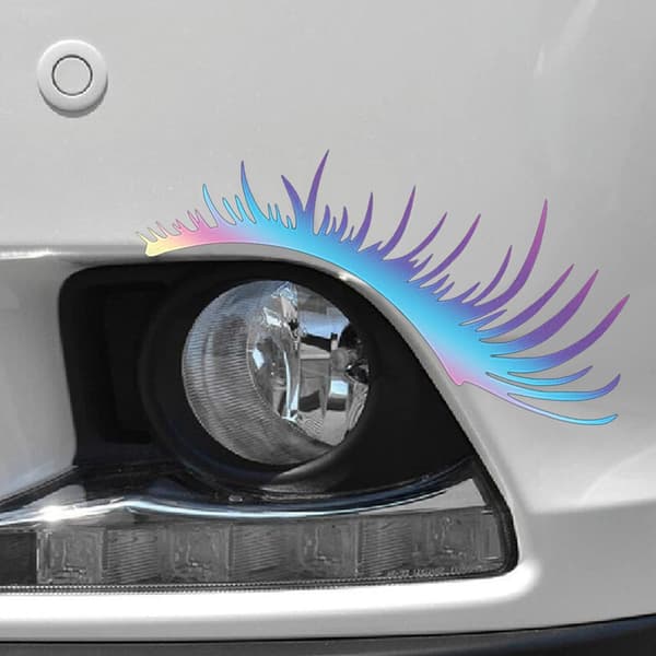 2 Par Eyelash-Dekaler til Bilens Frontlykter Colorful Laser