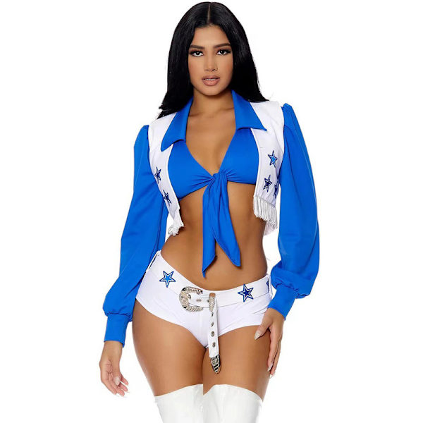 Cheerleaderdräkt för kvinnor Cheerleading Outfit med strumpa XL