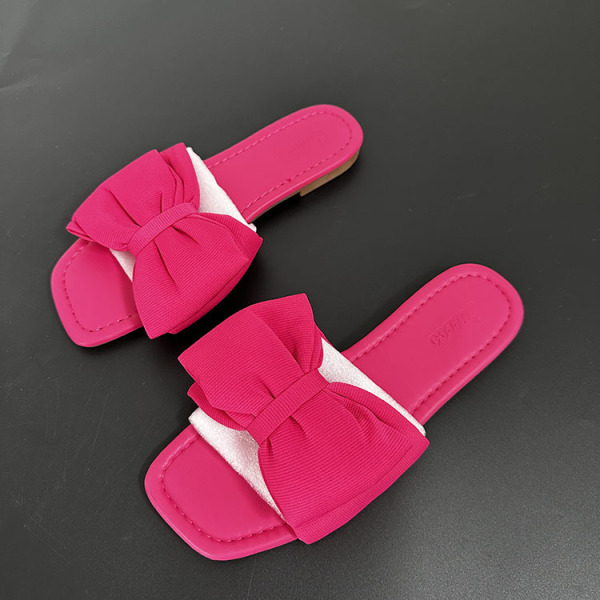 Bowknot Sandal for Women Platform Anti-Skid sommarsandaler Pink 40